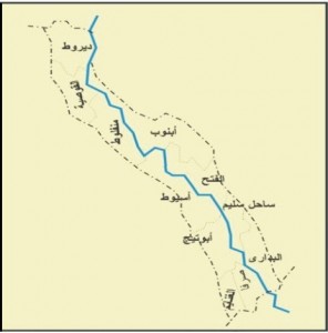 خريطة محافظة أسيوط