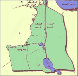 خريطة محافظة الإسماعيلية الادارية