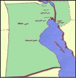 خريطة محافظة السويس الادارية