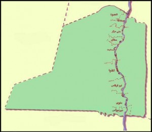 خريطة محافظة المنيا الادارية