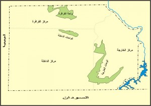 خريطة محافظة الوادى الجديد