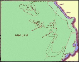 خريطة محافظة الوادى الجديد الادارية