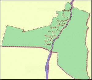 خريطة محافظة بنى سويف الادارية