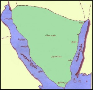 خريطة محافظة جنوب سيناء