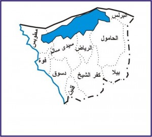 خريطة محافظة كفر الشيخ