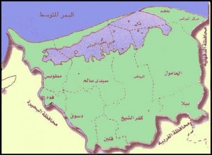 خريطة محافظة كفر الشيخ الادارية